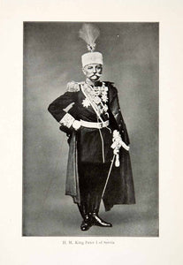 1910 Print King Peter I Serbia Europe Balkan Royal Uniform Karadordevic XEM8