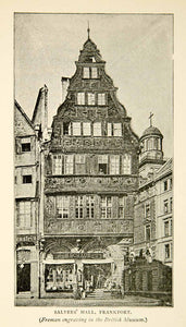 1893 Print Salters Hall Frankfort Germany Cityscape Historic Landmark XENA5