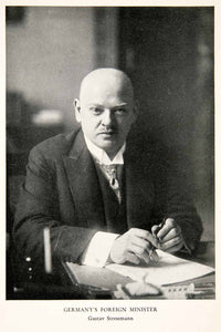 1929 Print Germany Foreign Minister Gustav Stresemann Politician Weimar XEO1