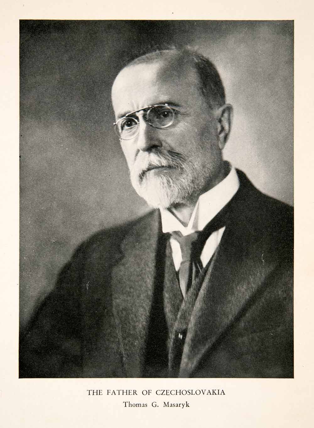 1929 Print Thomas Masaryk Czechoslovakia Europe Politician World War I XEO1