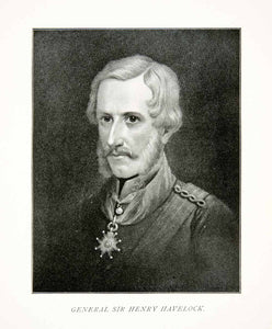1894 Print Major General Sir Havelock England Soldier Cawnpore India Medal XEO6