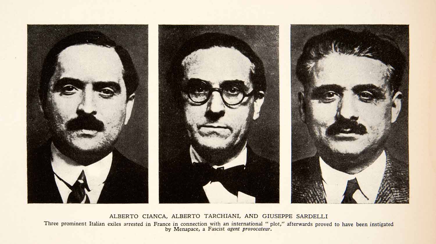 1932 Print Alberto Cianca Tarchiani Giuseppe Sardelli Italian Politician XEO8