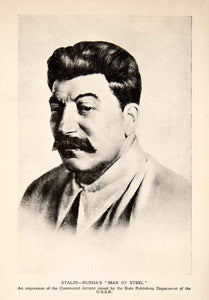 1932 Print Joseph Stalin Soviet Union Premier Russia Bolshevik Communist XEO8