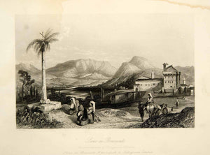1861 Steel Engraving Scene Benevento Italy Campania Talleyrand Calabria XEOA8