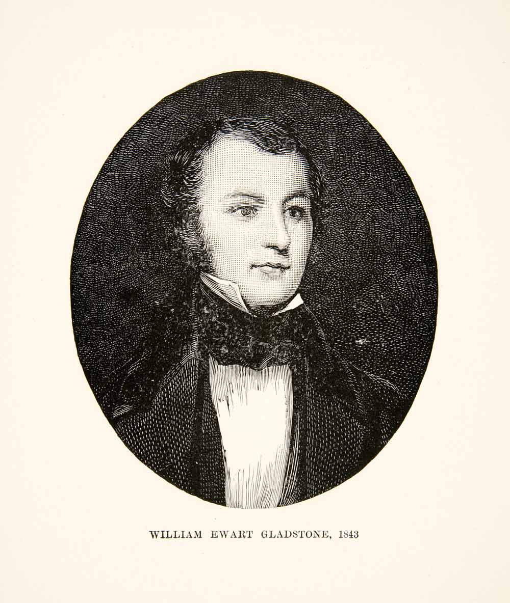 1903 Print Portrait British Prime Minister William Ewart Gladstone 1843 XEQ8