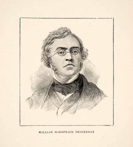 1903 Print Portrait English Satire Writer Novelist William Makepeace XEQ8