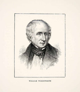 1903 Print Portrait Art William Wordsworth English British Romantic Poet XEQ8