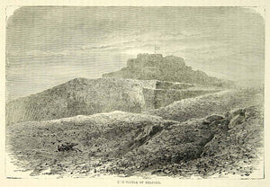 1884 Wood Engraving Belfort Castle Fortification France Franco-Prussian XEQA2