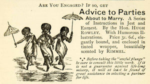1872 Ad Book Pamphlet Advice Marriage Honorary Hugh Rowley Women Umbrella XEQA5