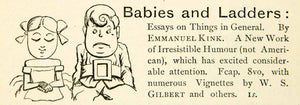 1872 Ad Babies Ladders Children Portrait Girl Boy Emmanuel Kink Clothing XEQA5