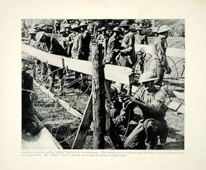 1934 Print WWI US Army Engineer Barbed Wire Trench Warfare Western Front XEQA6