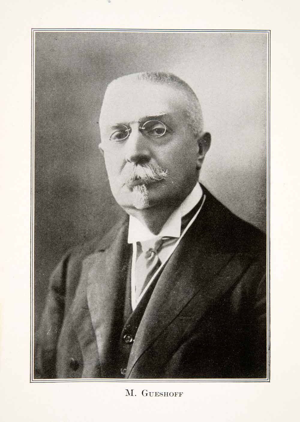 1918 Print Portrait Costume Gueshoff Near East Pan-Germanism Mustache XER4