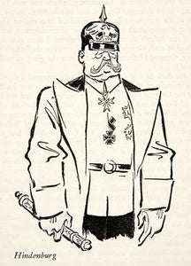 1946 Print Alois Derso Political Cartoon Paul Von Hindenburg Germany XES8