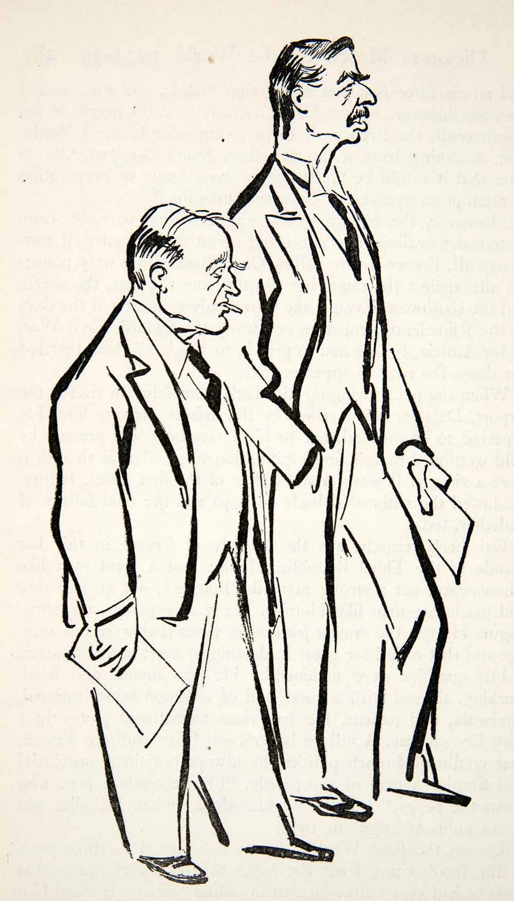 1946 Print Alois Derso Political Cartoon Edouard Daladier Neville XES8