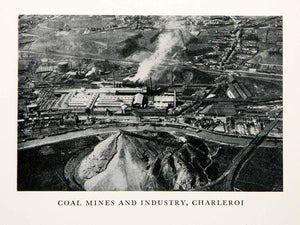1945 Print Charleroi Wallonia Belgium Coat Mine Industry Factory Geology XEU2