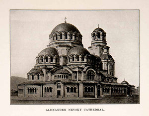 1914 Print Alexander Nevsky Cathedral Bulgaria Architecture Sofia Patriarch XEW4