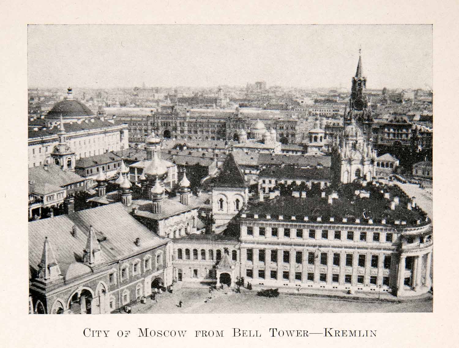 1918 Print Moscow Russia Cityscape Historic Image Kremlin Bell Tower Belfry XEX1