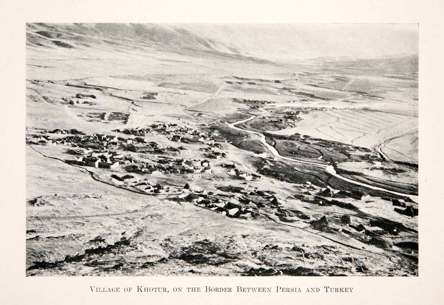 1918 Print Kothur India Persia Turkey Cityscape Landscape Middle Eastern XEX1