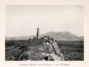 1918 Print Van Turkey Ancient Rock Castle Fortress Citadel Ruins XEX1