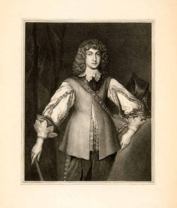 1900 Photogravure Prince Rupert Rhine Duke Earl Count Palatine Anthony Van XEX2