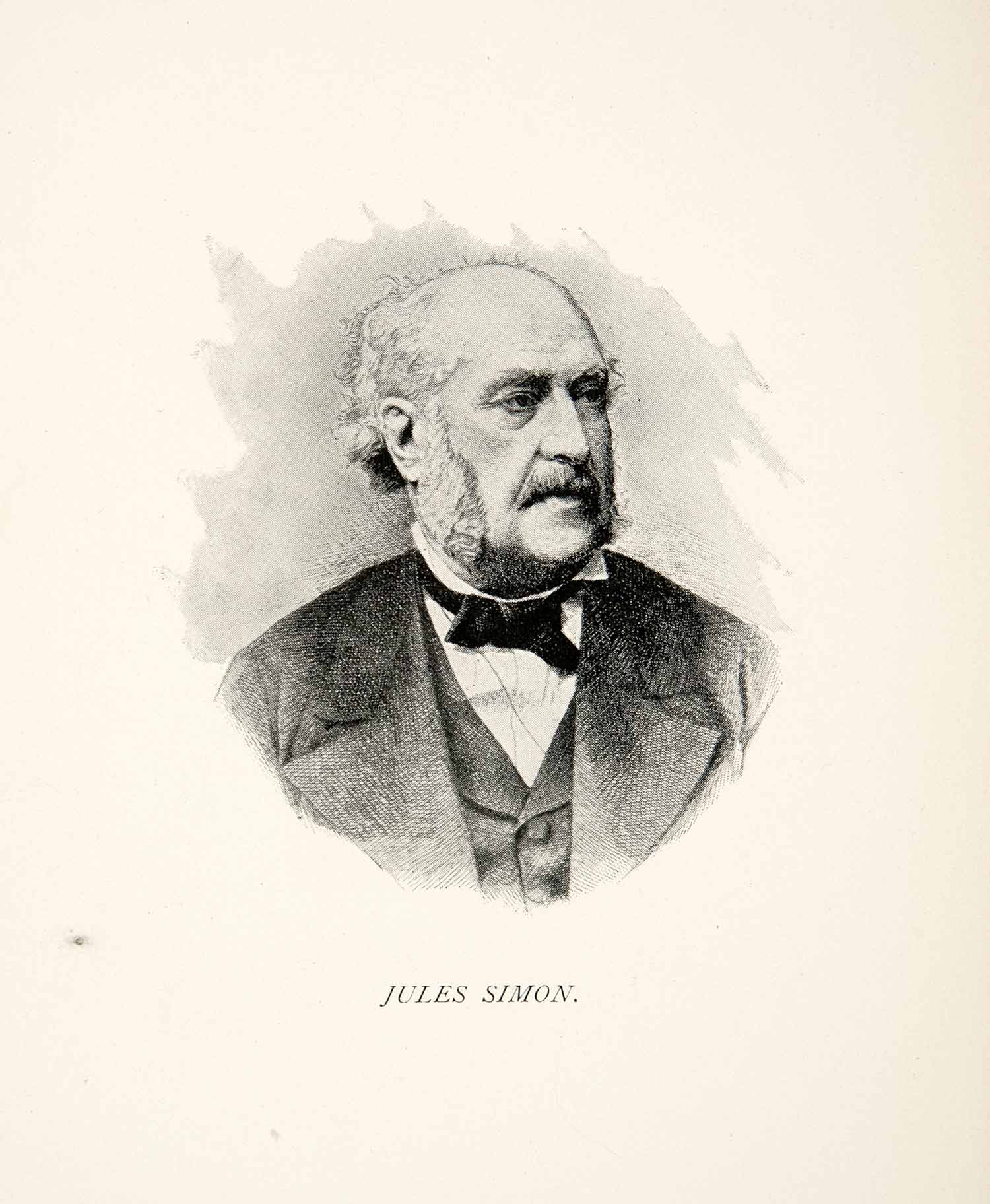 1899 Print Portrait Jules Francois Simon French Statesman Philosopher XEX6