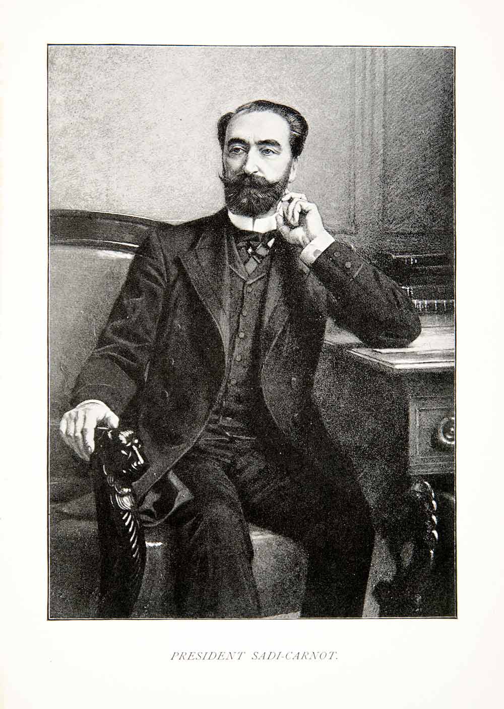 1899 Print Portrait Francois Sadi Carnot French Statesman President XEX6