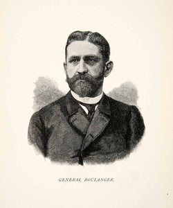 1899 Print Portrait Georges Ernest Boulanger French General Politician XEX6