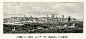 1922 Print Cityscape Seringapatam India Srirangapatna Mandya Mysore XEX7