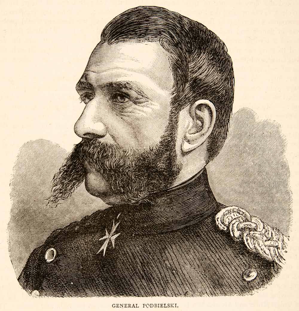 1874 Wood Engraving Portrait Costume Uniform General Eugen Anton Von XEY1