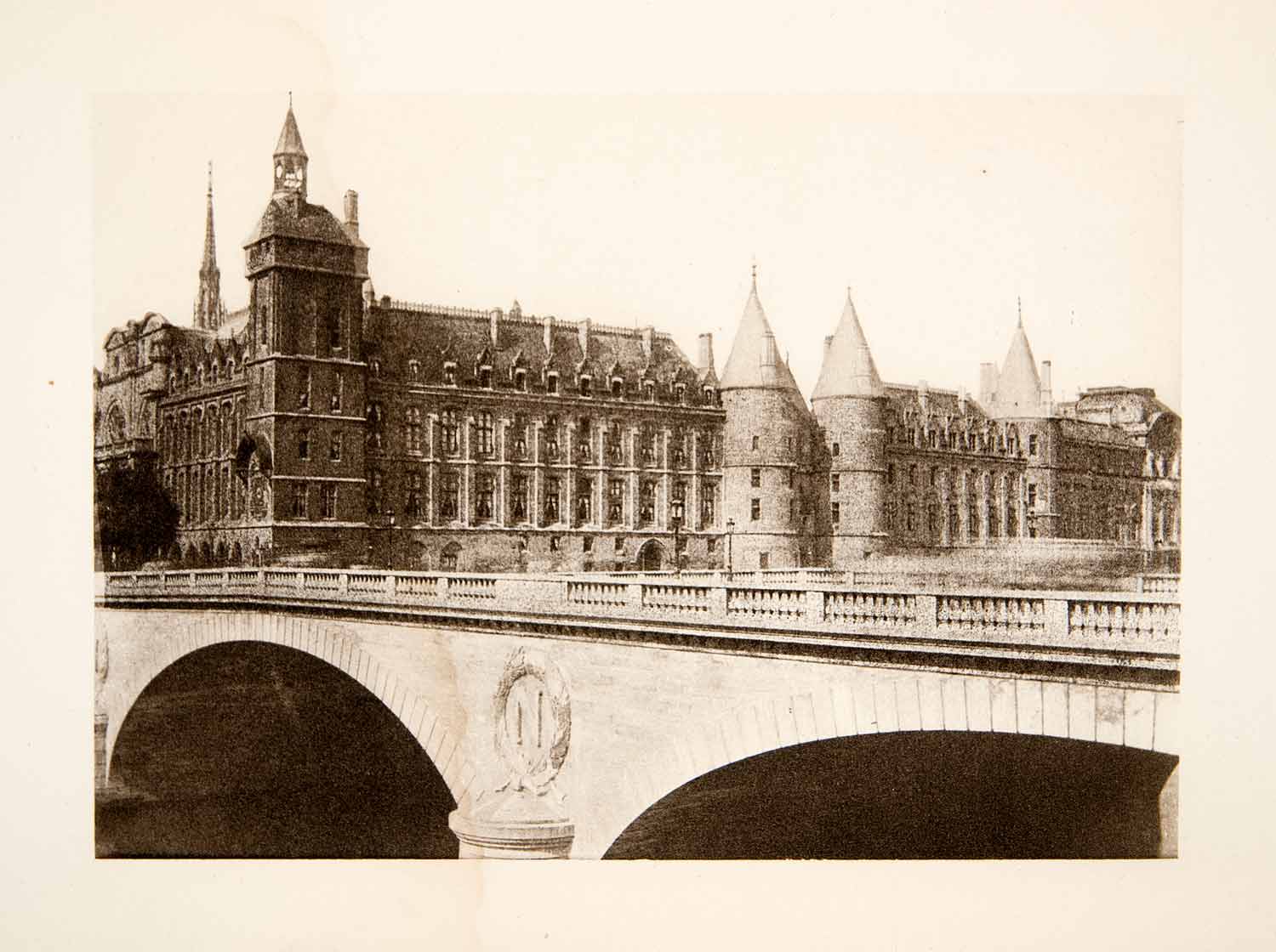 1898 Photogravure Conciergerie Quai de l'Horloge Paris France Cityscape XEY2