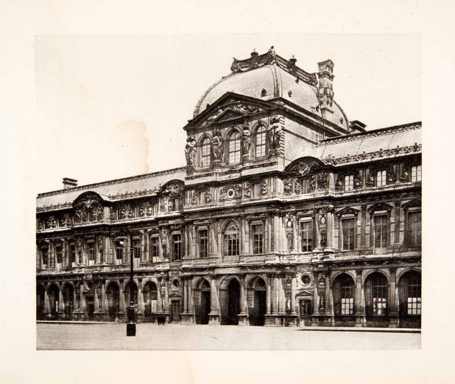 1898 Photogravure Palace Louvre Paris France Museum Architecture Historic XEY2