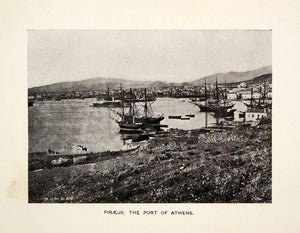 1902 Print Piraeus City Greece Coast Saronic Gulf Attica Greece Athens XEZ8