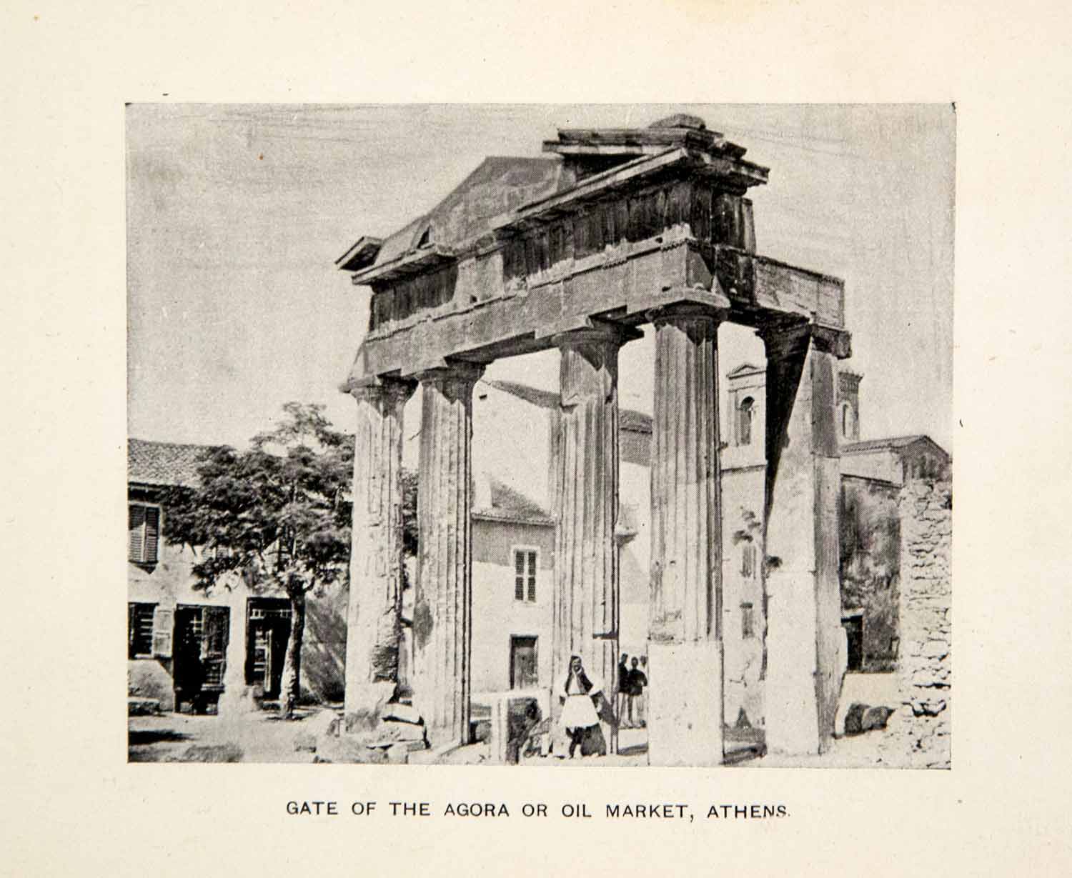 1902 Print Gate Athena Archegetis Angora Athens Doric Columns Pentellic XEZ8