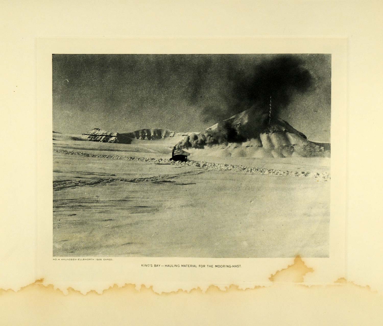 1929 Photogravure Polar Sea Expedition Crossing King's Bay Landscape XGA2