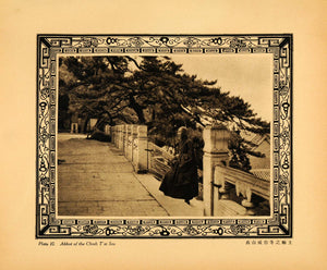 1930 Photogravure Ordination Temple Abbot Sleeping Pine Terrace Peking XGA3