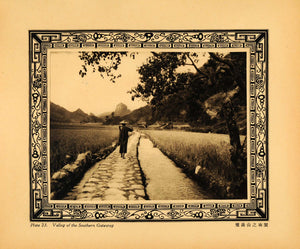 1930 Photogravure Valley Southern Gateway Yen T'ang Shan South Chekiang XGA3
