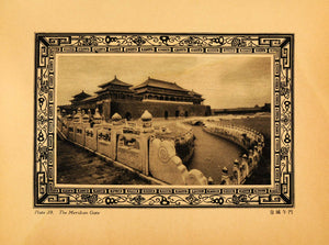 1930 Photogravure Meridian Central Gate Forbidden City Peking China XGA3