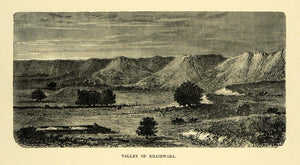 1878 Wood Engraving Valley Khairwara Kherwara Landscape Scenery Rajasthan XGA4