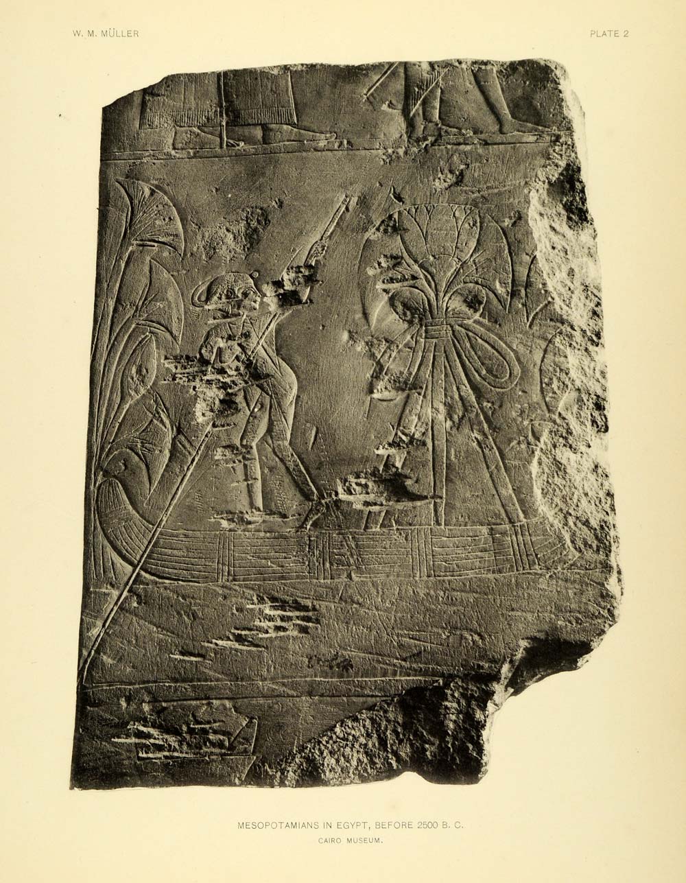 1906 Heliogravure Mesopotamians Egypt Cairo Museum Reeds Canoe Archaeology XGA6