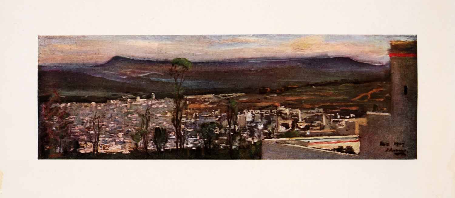1909 Print City Fez Fes John Lavery Cityscape Landscape Architecture XGAA7