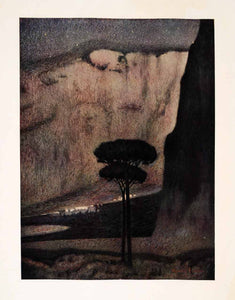 1909 Print Cliff Capri Romilly Fedden Italy Island Tyrrhenian Sea Tree XGAA7