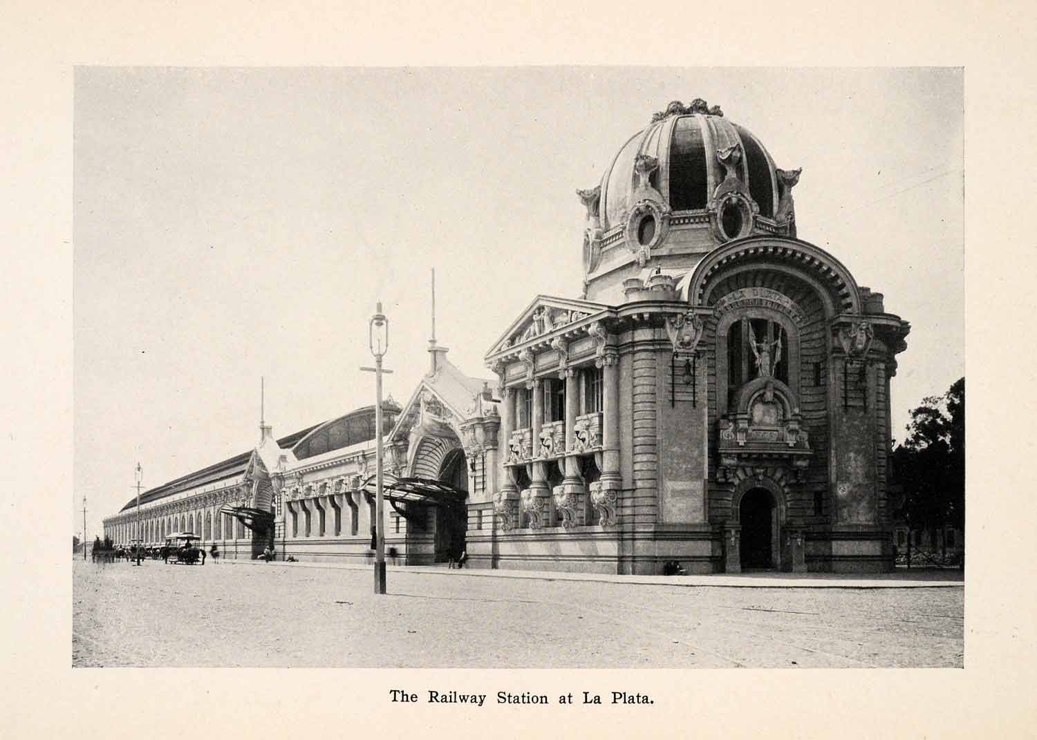 1913 Print the railway station at La Plata Argentina South America XGAA8