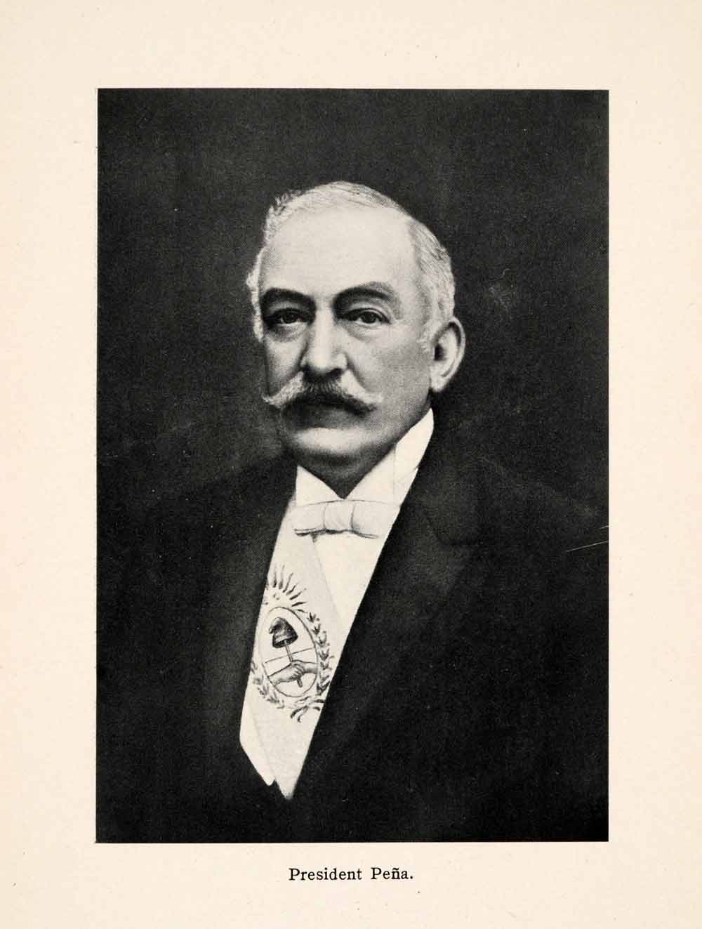 1913 Print President Pena Political Argentina Portrait Roque Saenz Lahitte XGAA8
