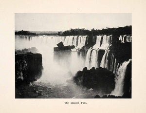 1913 Print Iguassu Falls Waterfalls Iguazu River Brazil Parana Misiones XGAA8