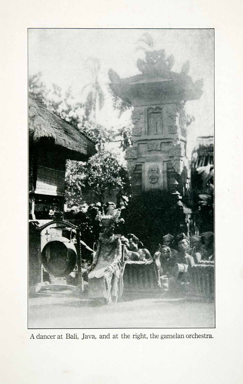 1923 Print Balinese Dancer Gamelan Orchestra Music Instruments Costume XGAB4