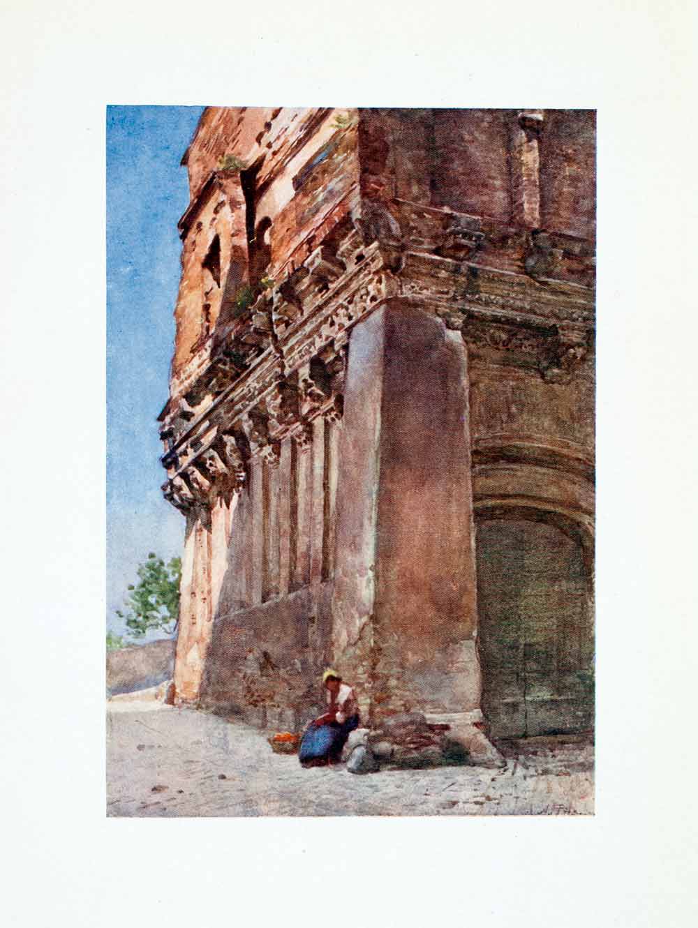1905 Color Print House Cola Di Rienzo Ponte Rotto Pontius Pilate XGAB6