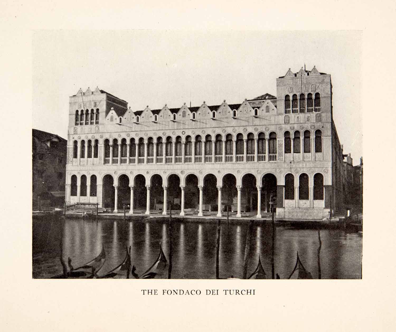 1905 Print Fondaco Dei Turchi Palace Grand Canal Venice Italy Historic XGAB8