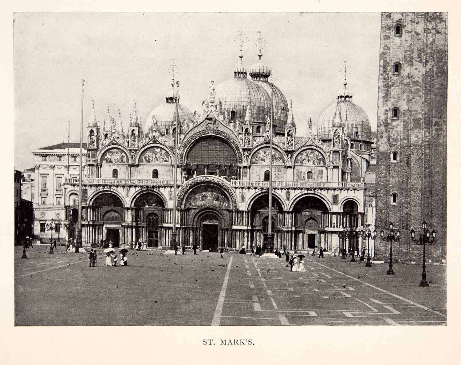 1905 Print Roman Catholic St. Mark Cathedral Basilica Architecture Venice XGAB8