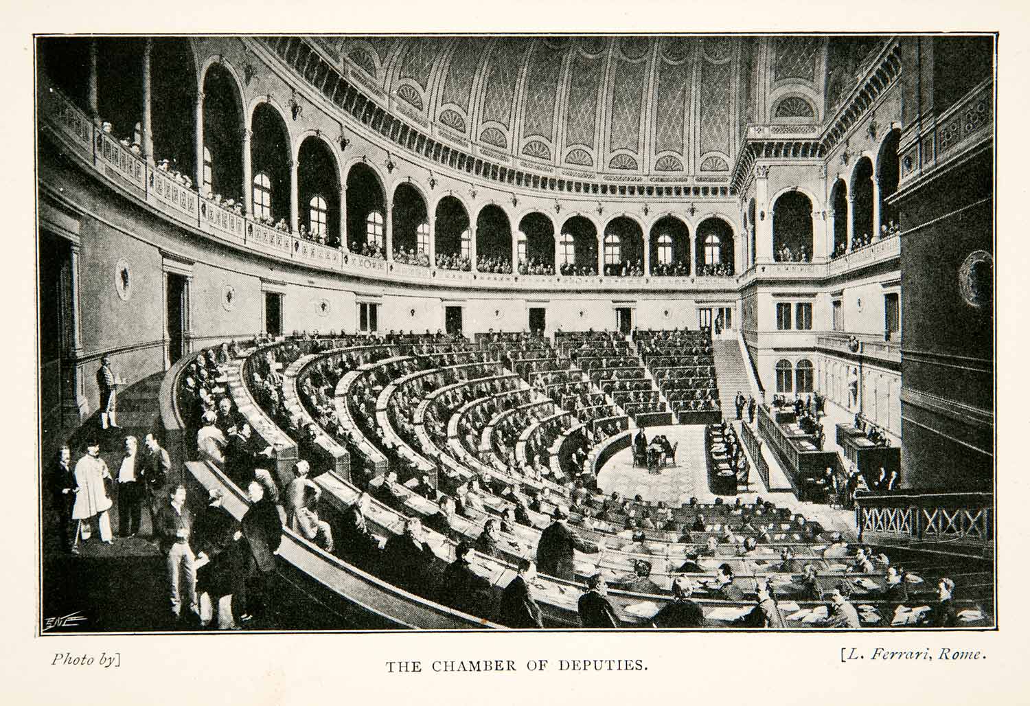1902 Print Chamber Deputies Parliament Italy Bicameral Palazzo XGAC1