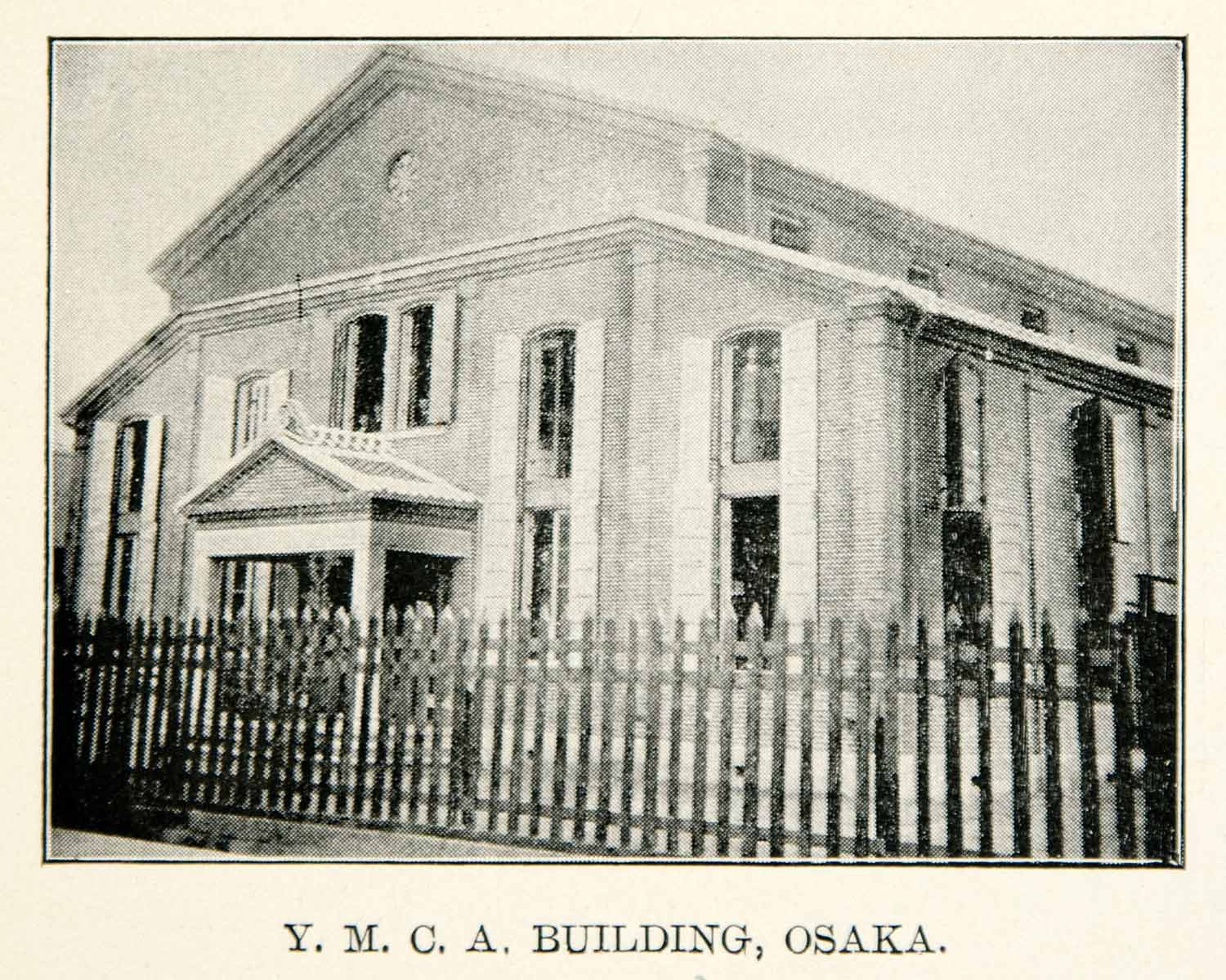 1900 Print YMCA Osaka Japan Historic Landmark View Young Men Christian XGAE6